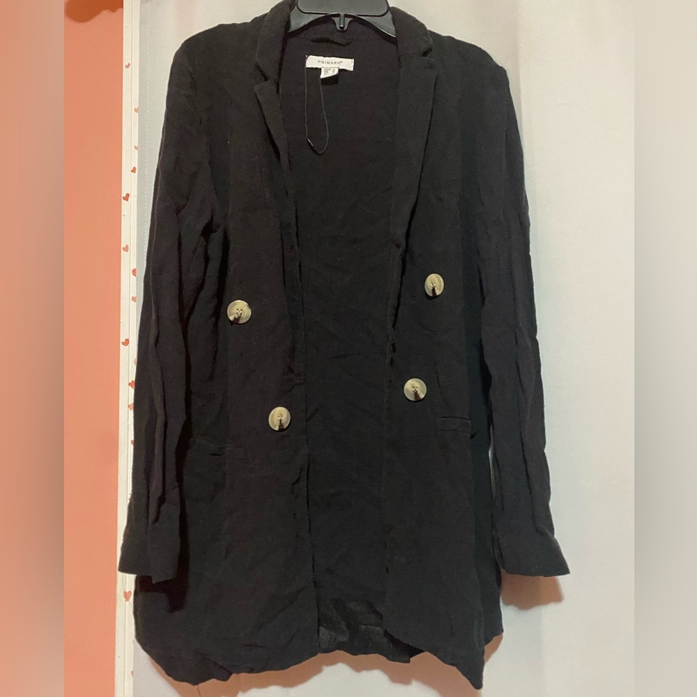 Black linen blazer
